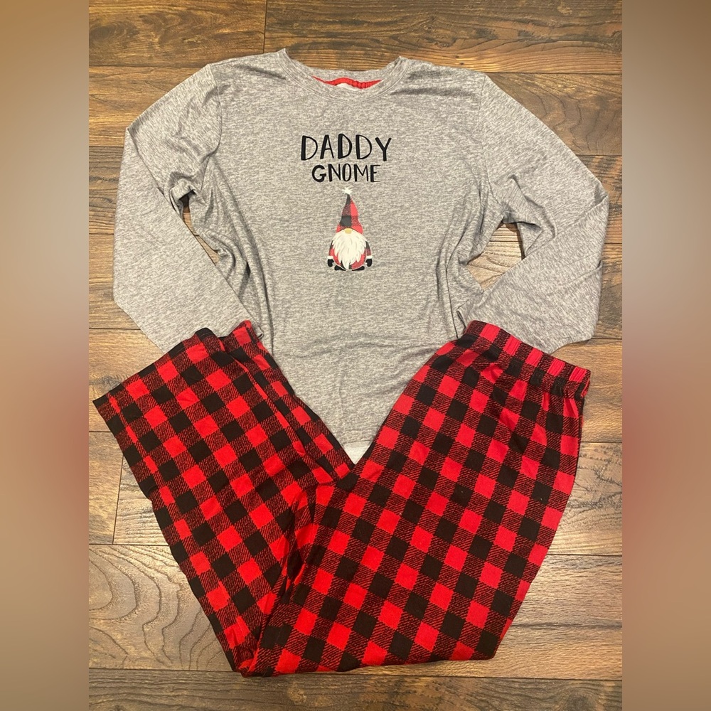 Let’s get cozy daddy gnome holiday Christmas pajamas size large